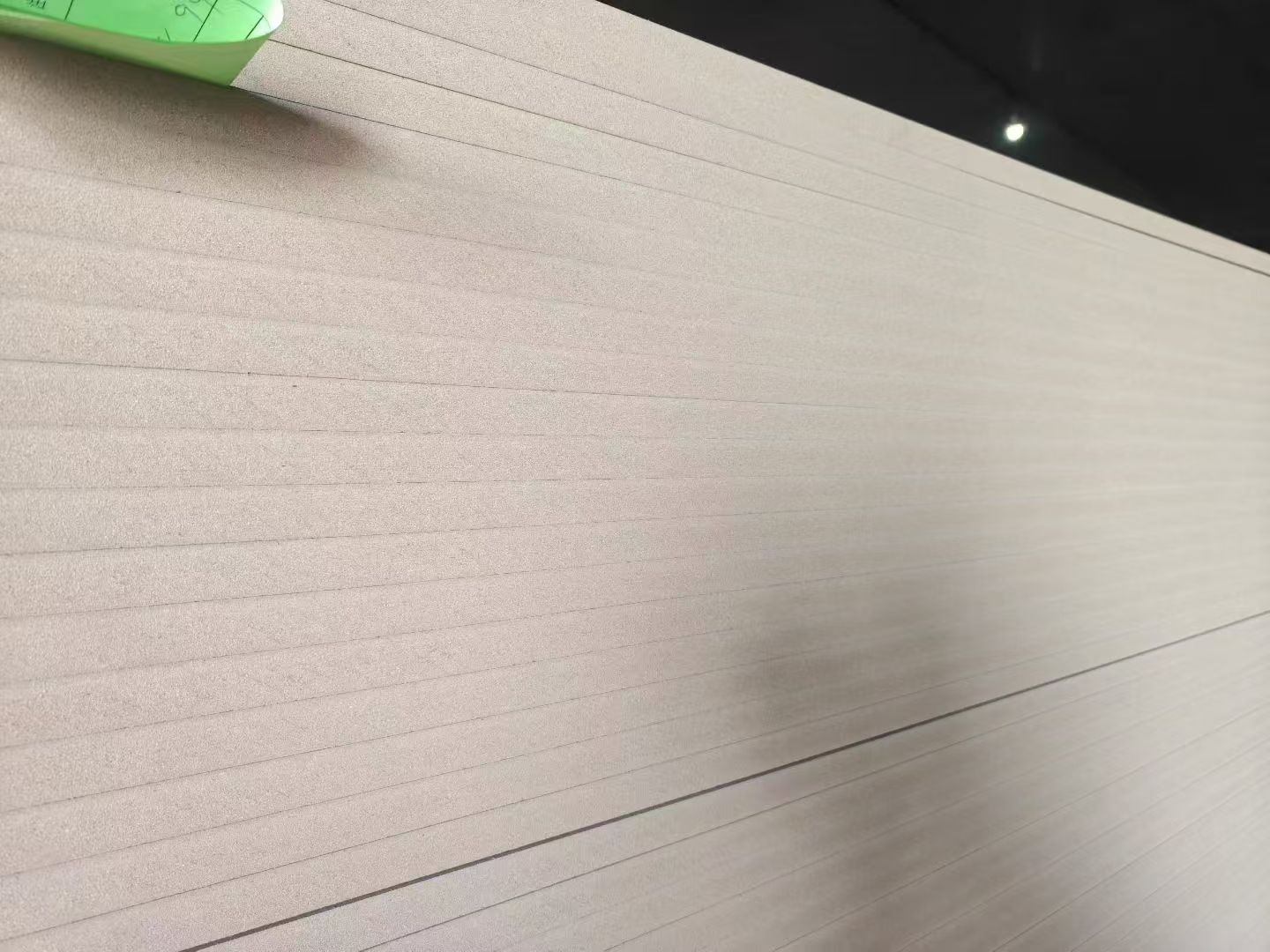 Close-up of raw MDF board surfaces